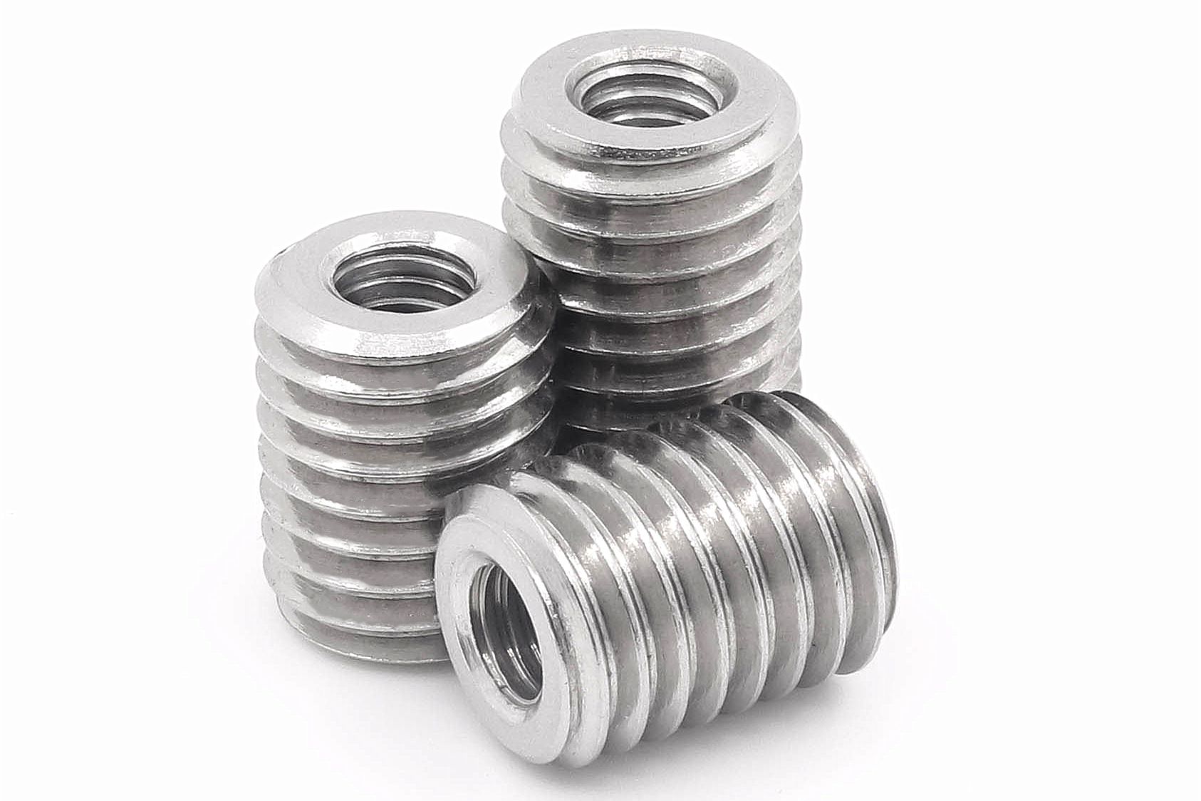 304不锈钢内外牙螺母螺纹转换牙套螺丝螺纹护套m3m4m5m8m10m12m16