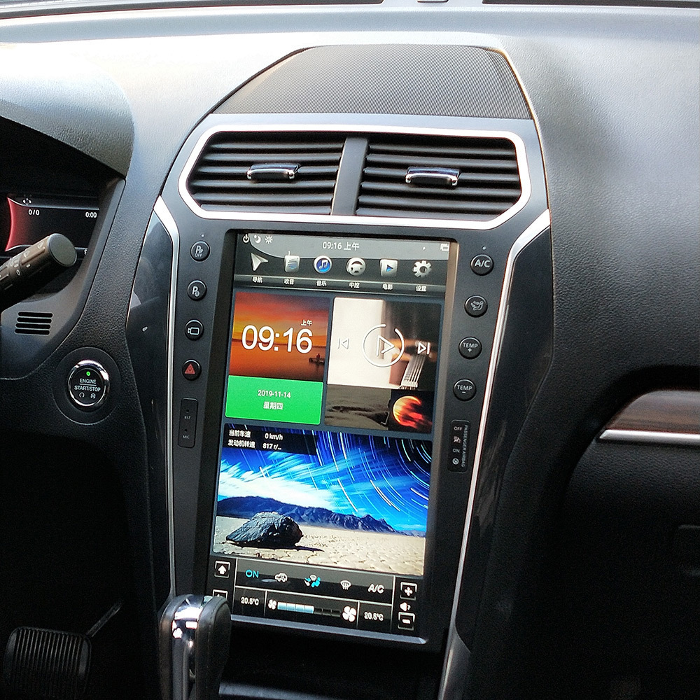 安卓81carplay适用于福特探险者136寸大屏竖屏导航仪