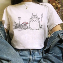 宫崎骏龙猫动漫系列印花 夏季校园大码男女款短袖Anime T-shirt