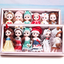 17厘米多关节可换装圣诞洋娃娃礼盒套装精美恒潮迷糊娃娃公主玩具