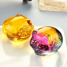 工厂直供现货批发热卖爆款成品家具装饰水晶招财金猪12生肖摆件