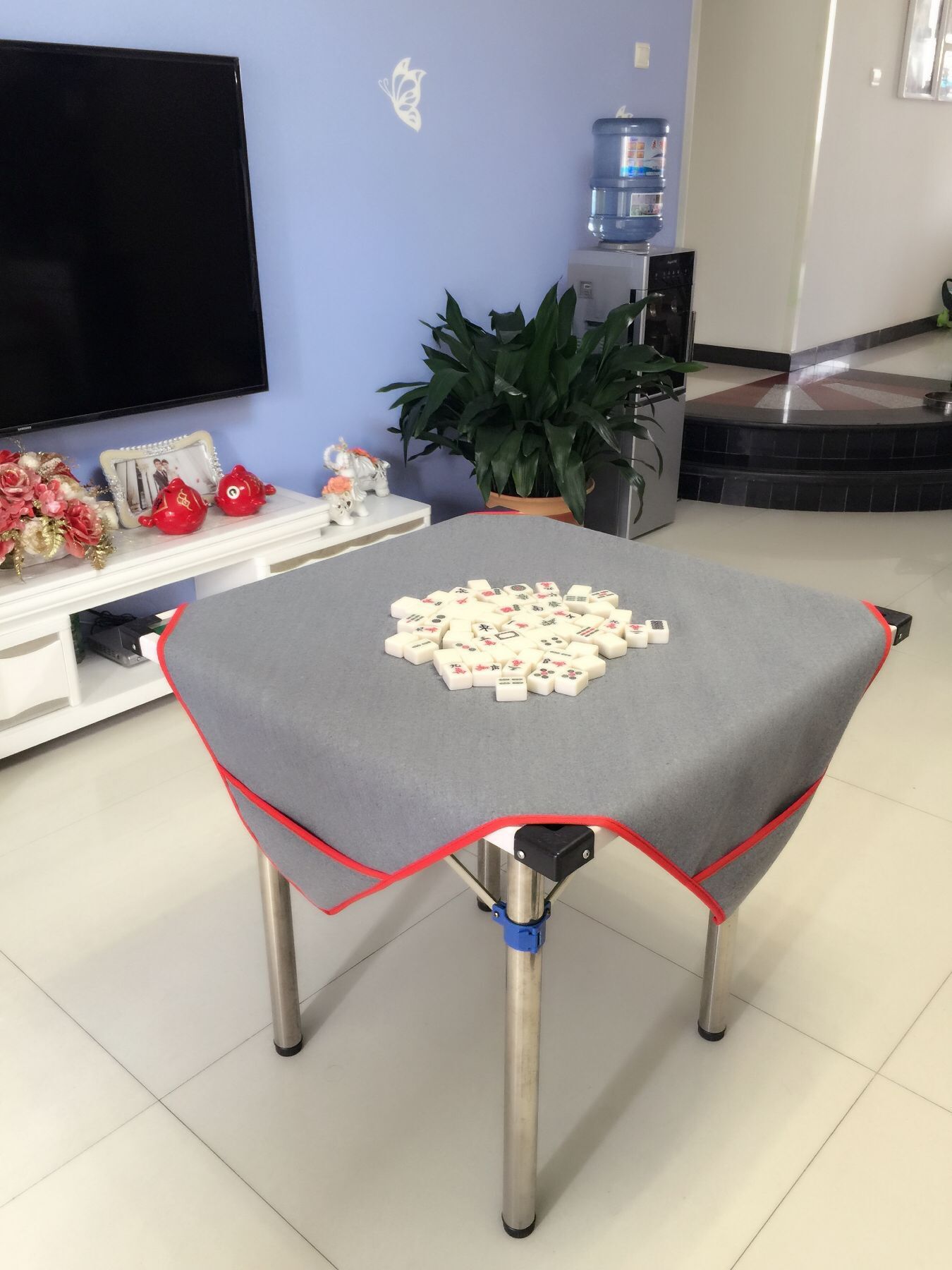 厂家批发麻将桌布垫家用手搓加厚麻将桌布消音带兜麻将垫麻将布麻