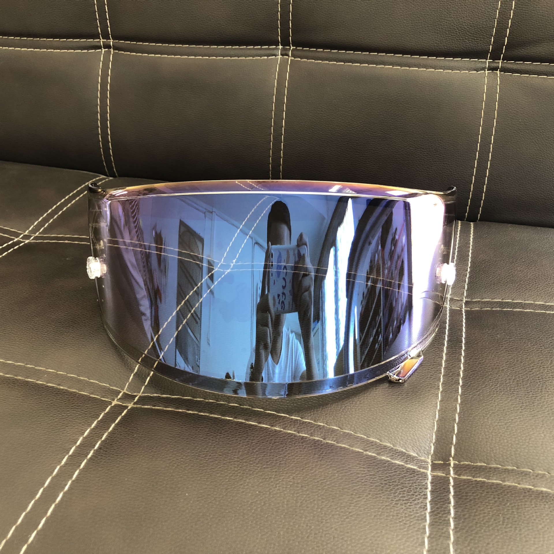 适合shoei z7 x14 ryd头盔电镀镜片全盔revo金红银蓝黑镜片防雾片