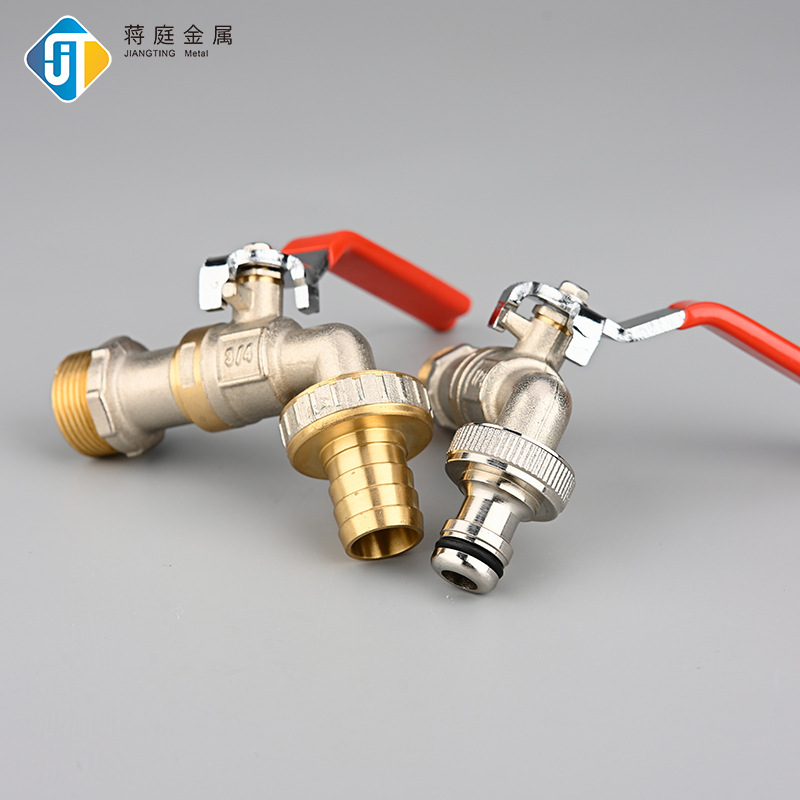 Brass Electroplating Water Faucet Faucet Wholesale Outdoor Water Tap Four Points Six Points Kitchen Garden Brass Washing Machine Water Faucet