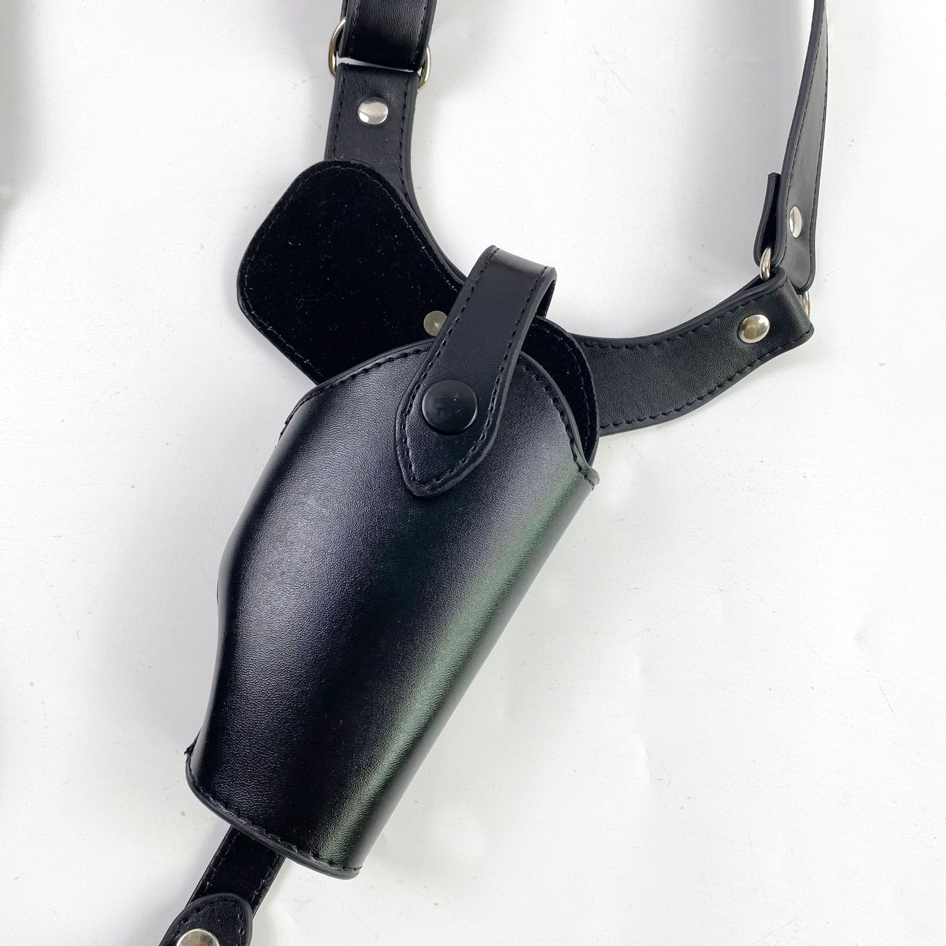 1911 p320新款双肩背式腋下枪包 弹匣包西装隐蔽007战术皮手枪套