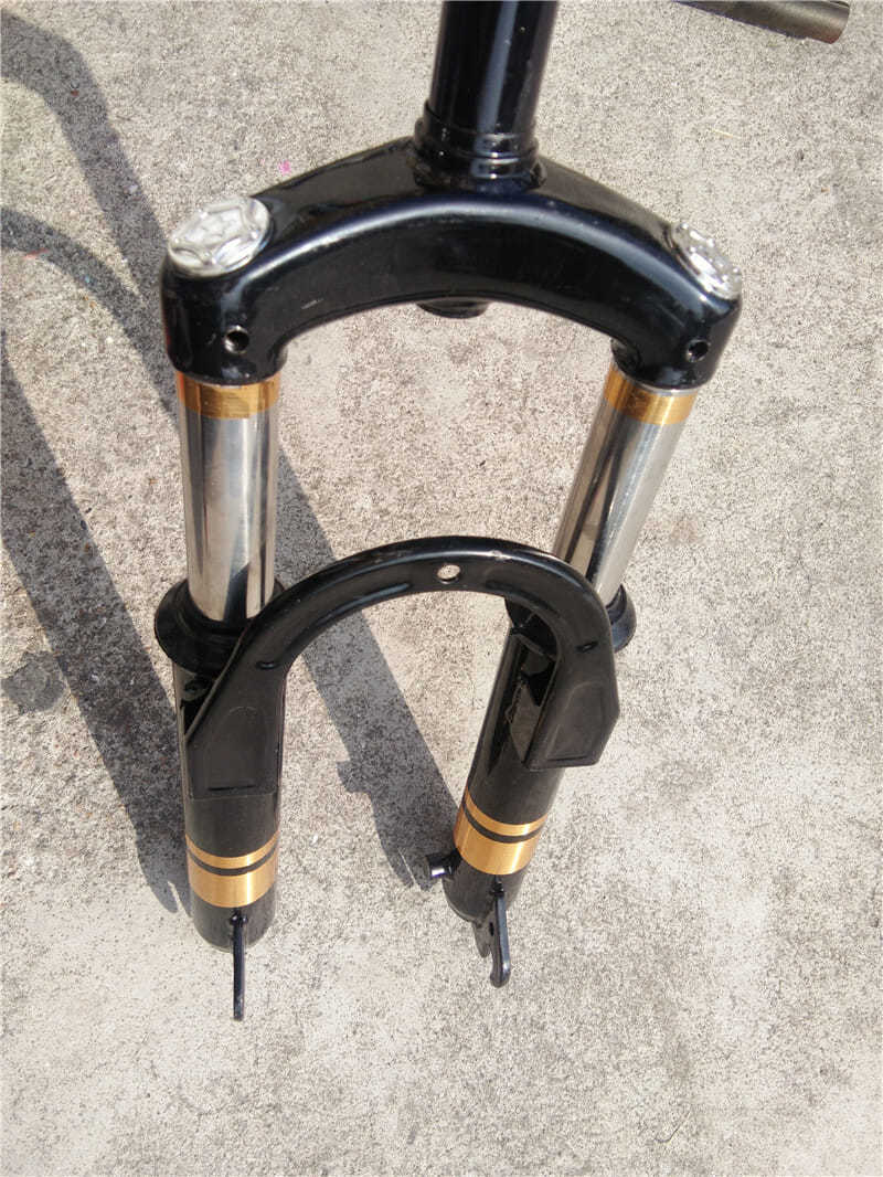 电动车前减震器电动车前叉简易款14寸16寸18寸液压防液压前叉弹簧
