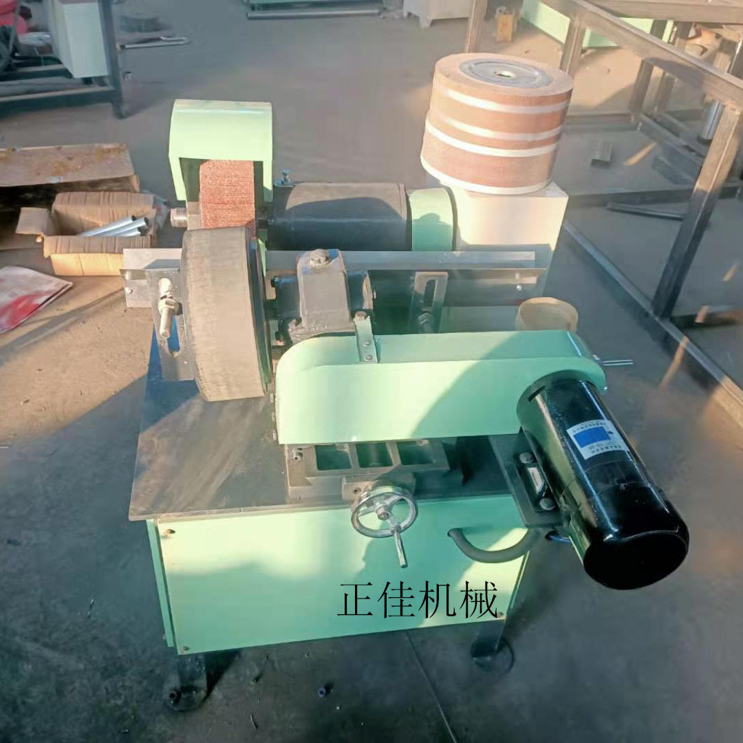 电动圆棍千叶轮抛光机不锈钢无心外圆打磨机铁管铝棒尼龙轮除锈机