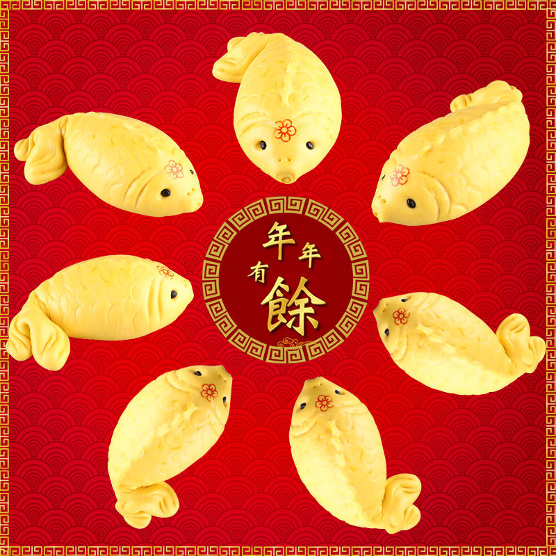 网红寿桃馒头花馍生日手工花样山东大馒头百岁胶东花饽饽年货礼盒