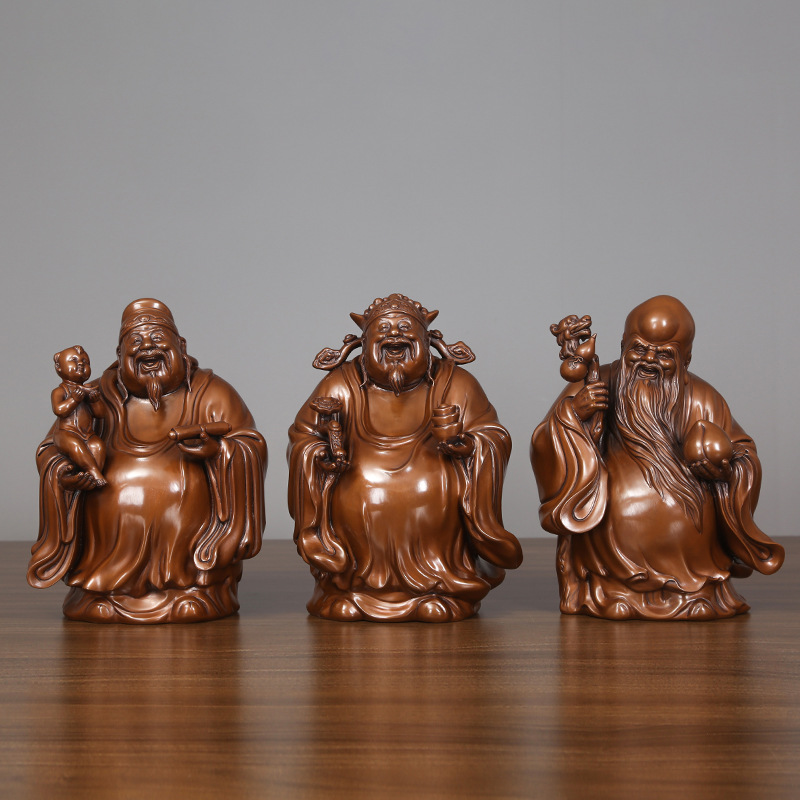 紫铜寿星摆件家居工艺品祝寿礼品送长辈福星摆件