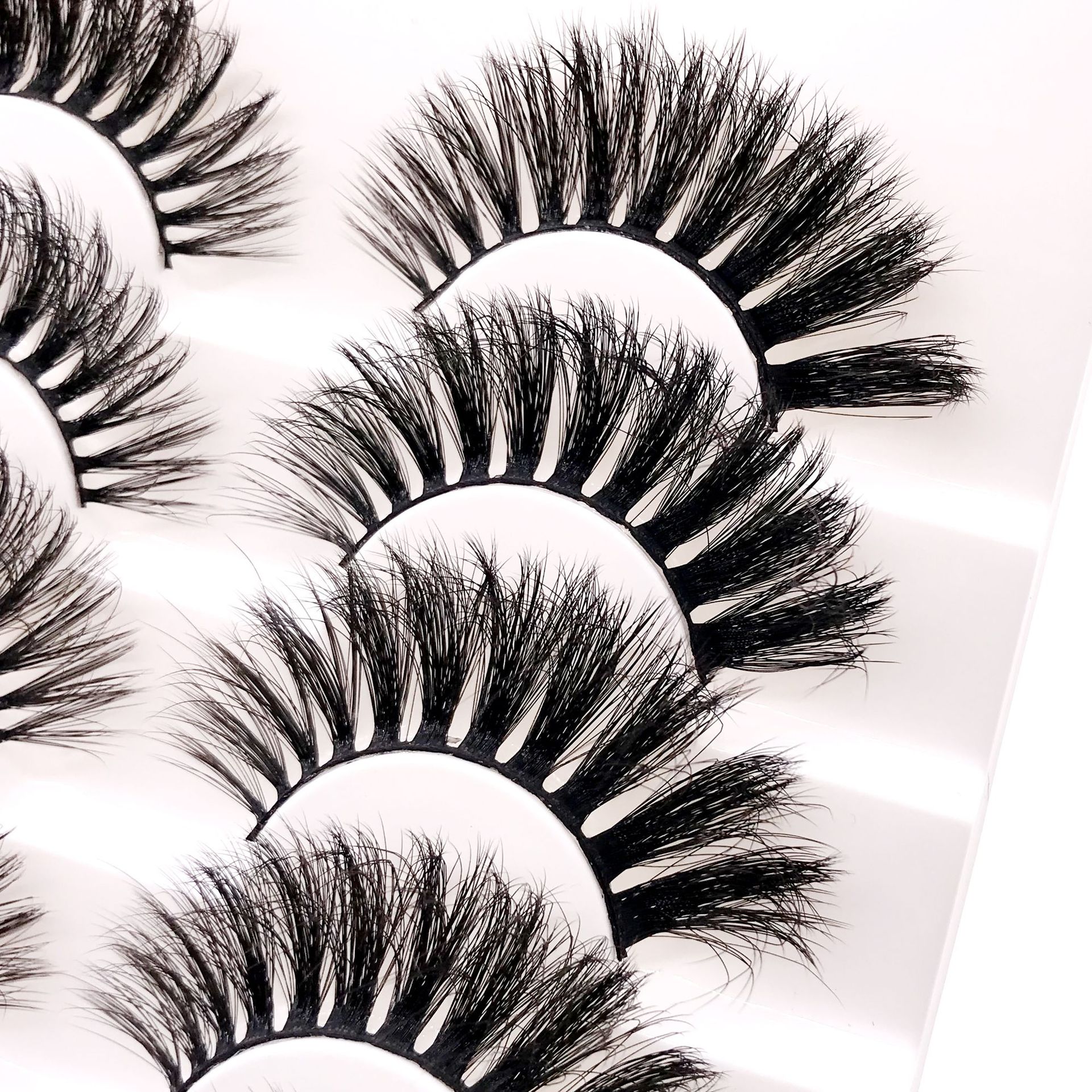 Hot Sale Explosion Thick False Eyelashes Three-Dimensional Multi-Layer Cross Soft Eight Pairs of Fried Hair Eyelash