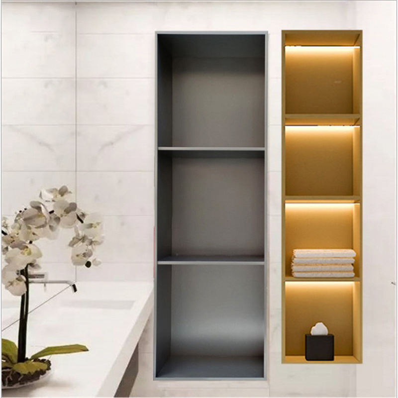 304不锈钢展示壁龛 厂家可做带灯嵌入式收纳柜 客厅浴室收纳壁柜