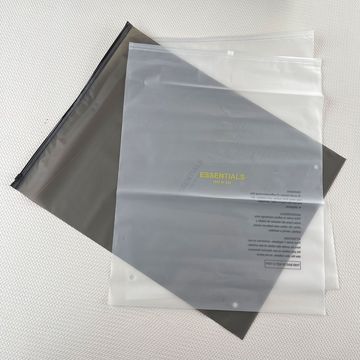 塑料包装袋塑料服装袋fog复副线辅料essentials黑色磨砂cpe拉链袋