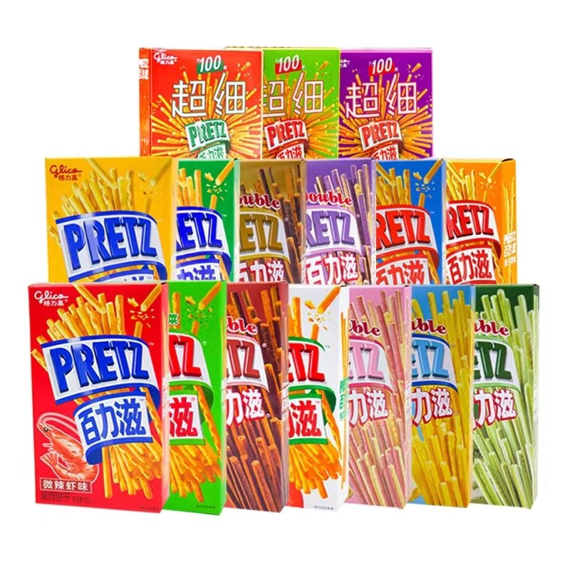 12个口味任选 格力高正品百力滋双层装饰饼干长条状 零食货源批发