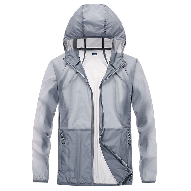Sun-Protective Clothing Thin Breathable Sports Wind Shield Hooded Jacket Outdoor Ice Silk Clothes Sun Protection for Men and Women Jacket Sunscreen Jacket