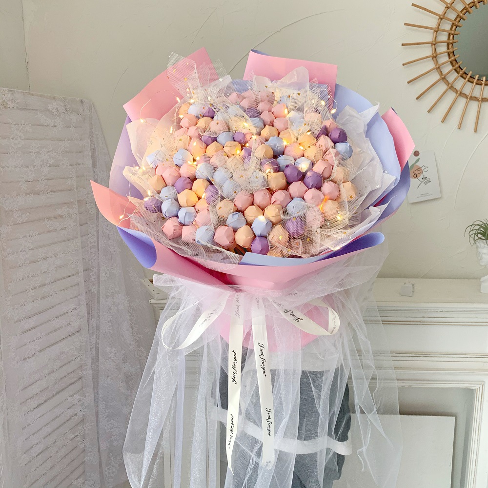 零食花束制作材料包装纸全套礼品大号超大特大送男友棒棒糖纸棒