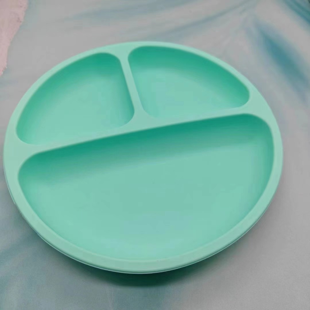 Children's Edible Silicon Plate Can Help Babies Eat Complementary Food Anti-Drop with Suction Cup Baby Food Bowl 0825