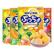 uha悠哈味觉糖puchao普超软糖90g*4水果夹心糖果果汁散装喜糖