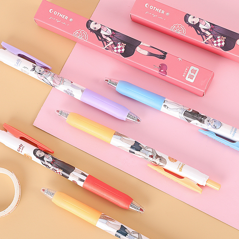 响指yi世界学园盲盒笔 学生0.5mm按动中性笔 盲盒笔办公文具