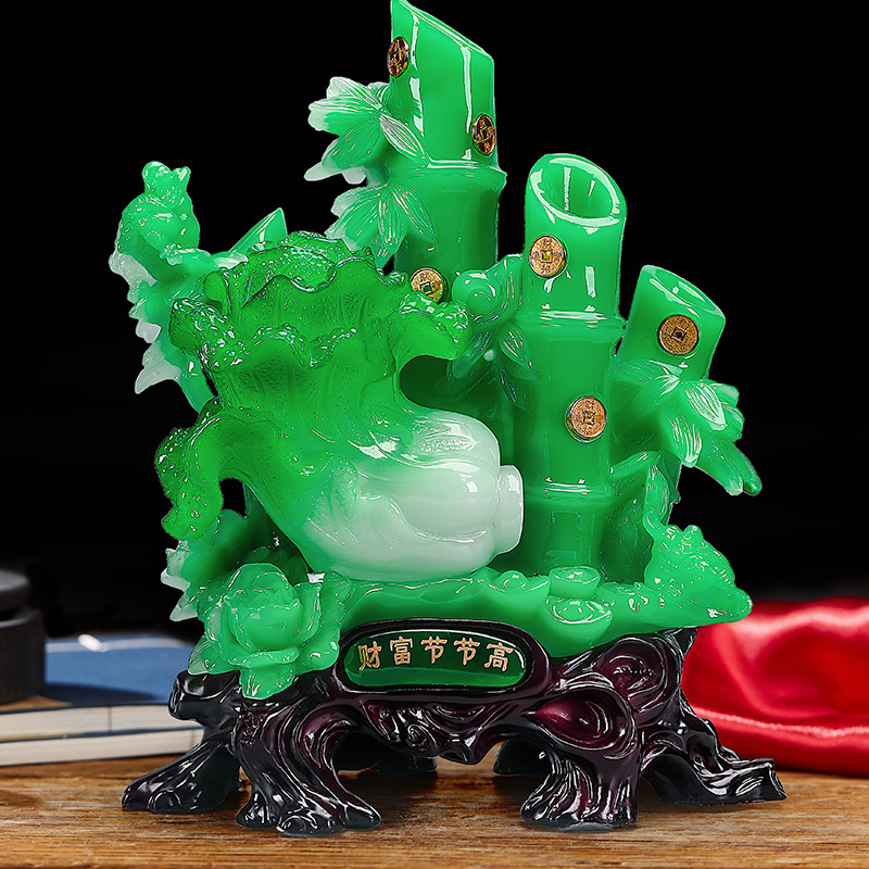 财富节节高竹子摆件电视酒柜客厅家居饰品寓意好开业乔迁新房装饰