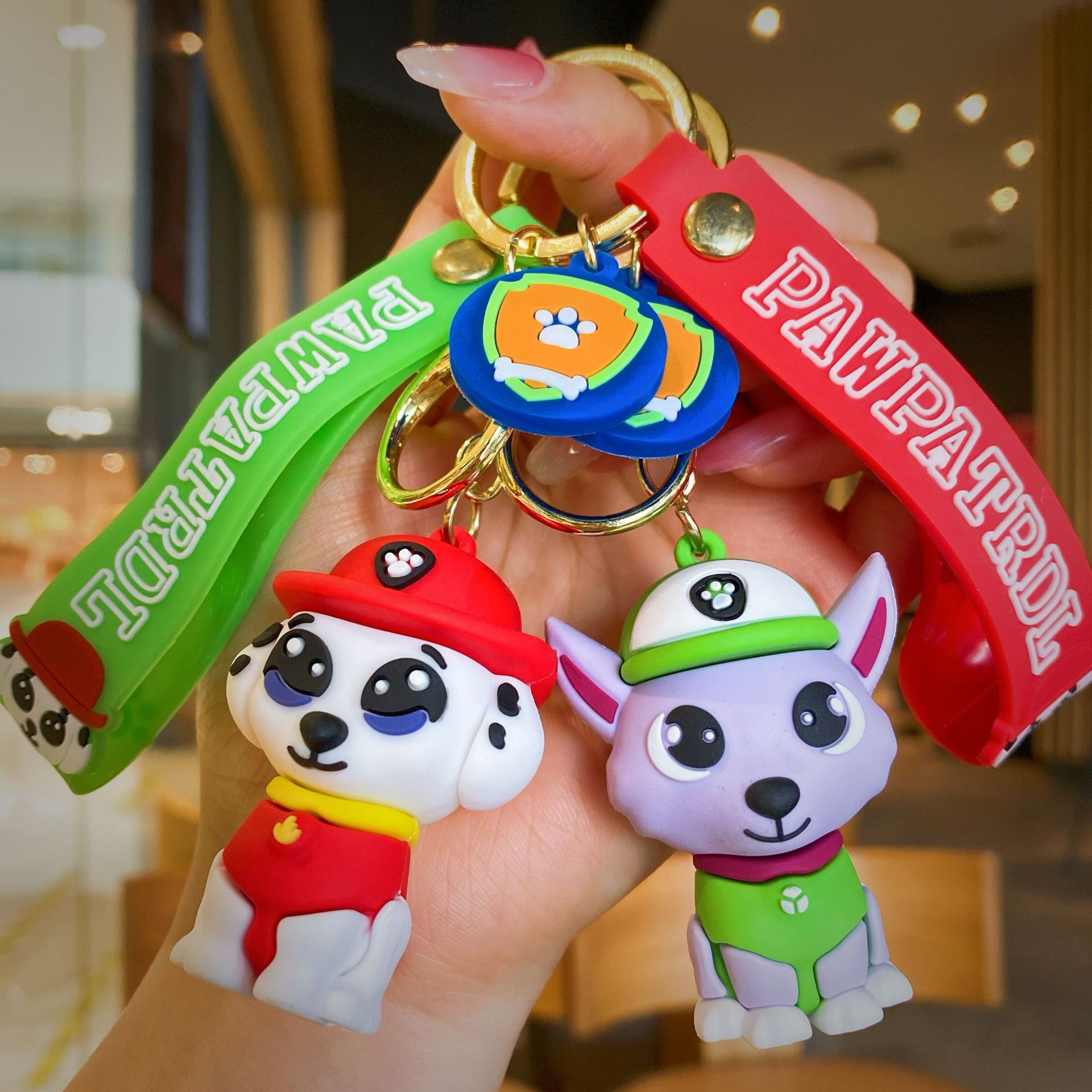 Creative Cartoon Paw Patrol Keychain Cute Puppy Cars and Bags Keychain Pendant Couple Ornaments Wholesale