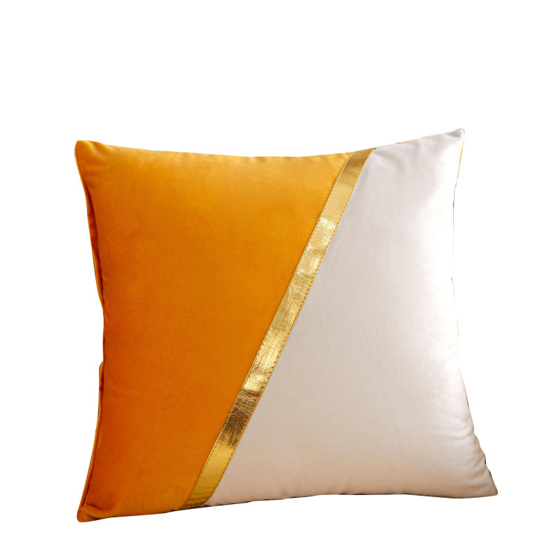 New Netherlands Velvet Home Fabric Pillow Cover Golden Stitching Pillow Sofa Cushion Cover Waist Pillow Home Bed Head