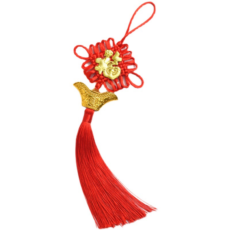 结小号灯笼木葫芦挂件平安结招财纳福春节日喜庆红色装饰吊穗