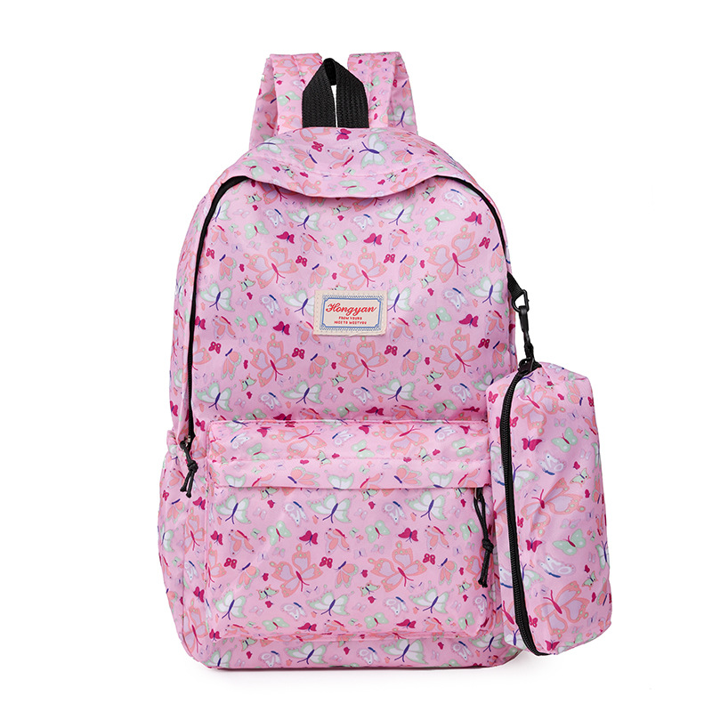 Trendy Waterproof Graffiti Printing Large Capacity Backpack 2023 New Simple School Bag for Junior and Senior High School Students