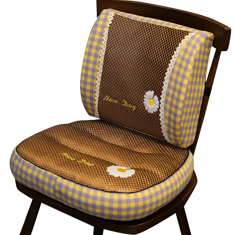 工厂直销夏季坐垫办公室久坐屁股垫凉椅学生凳子护腰透气靠背一体