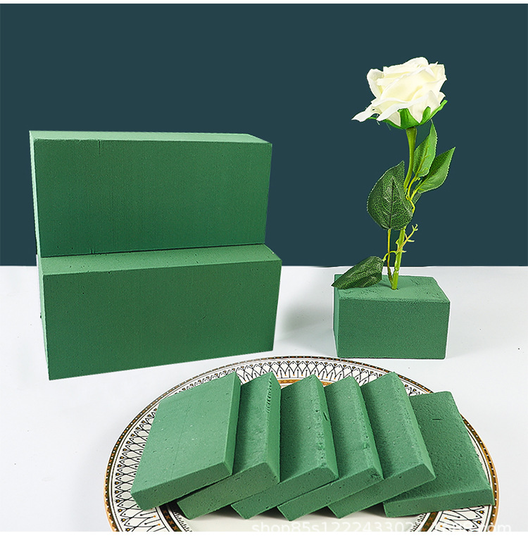 花泥鲜花插花干花泥块砖湿材料包花包装花束底座花艺吸水花泥