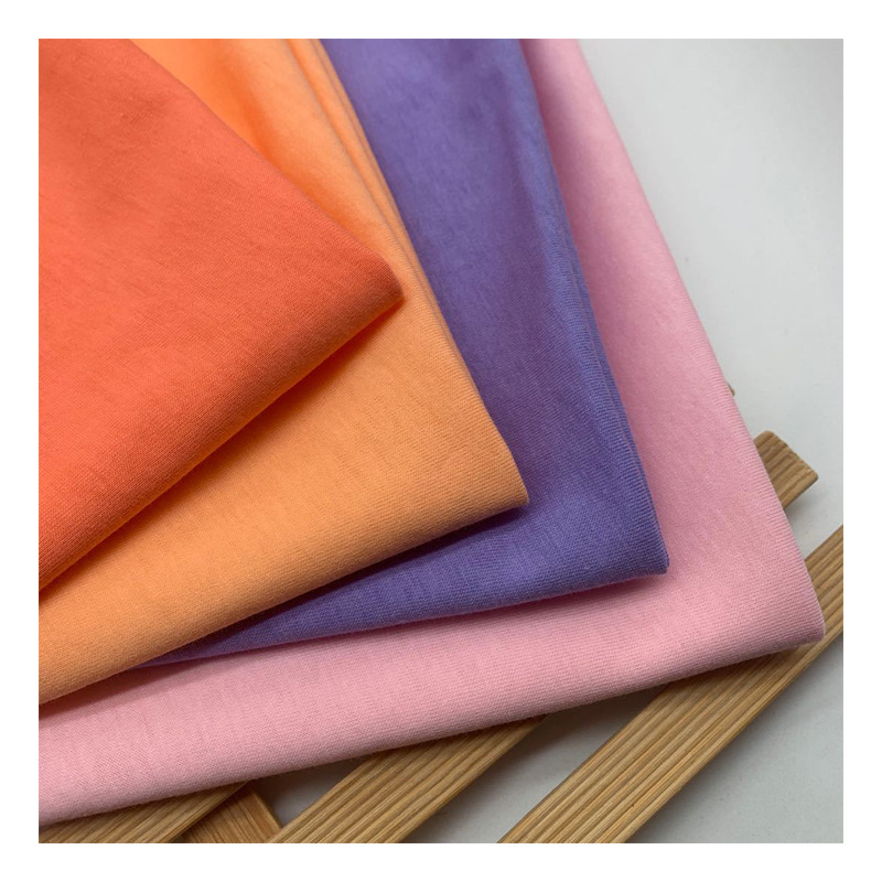 26支超爽棉单面160克冰丝棉针织汗布 平纹长绒棉布料 潮牌t恤面料