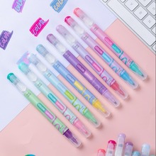 韩酷新款荧光笔叠色笔高颜值学生笔套装彩色重点标记笔8色套装