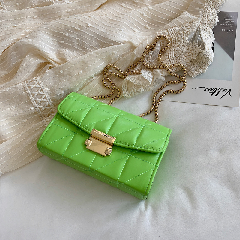 Chanel-Style Bags Women's Bag New 2021 Korean Style Elegant Rhombus Chain Bag Women's Messenger Bag Textured Shoulder Bag