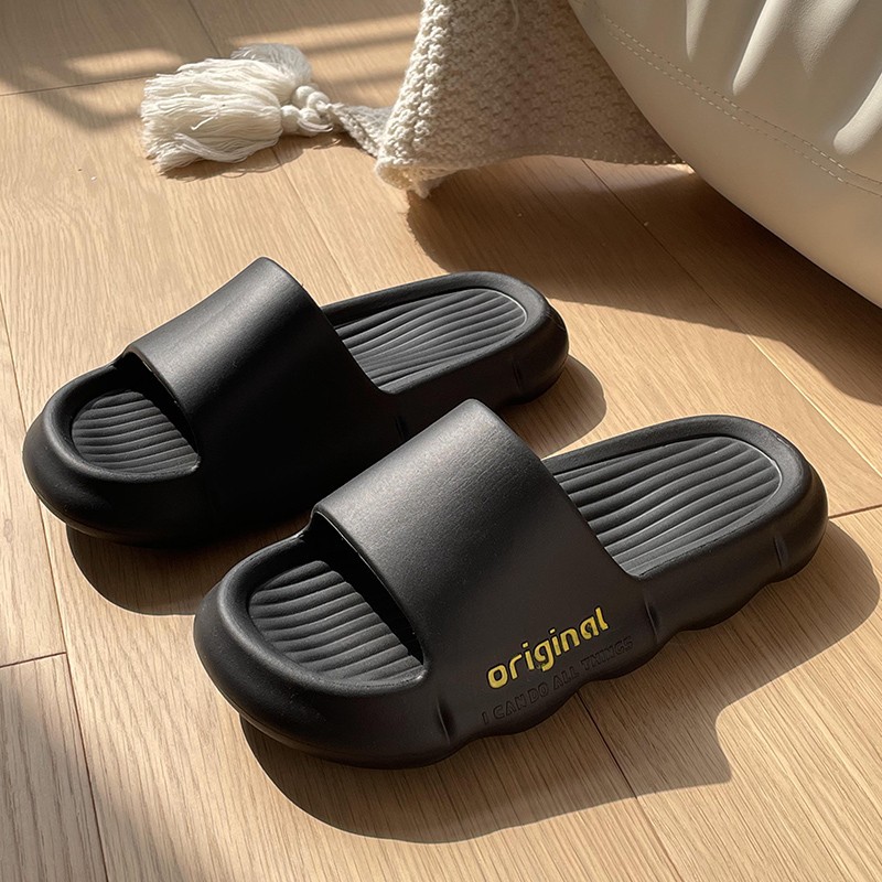 Or Slip-on Slippers Men's and Women's Same Style Outdoor Wear Interior Home Soft Bottom Bath Non-Slip Couple's Slippers