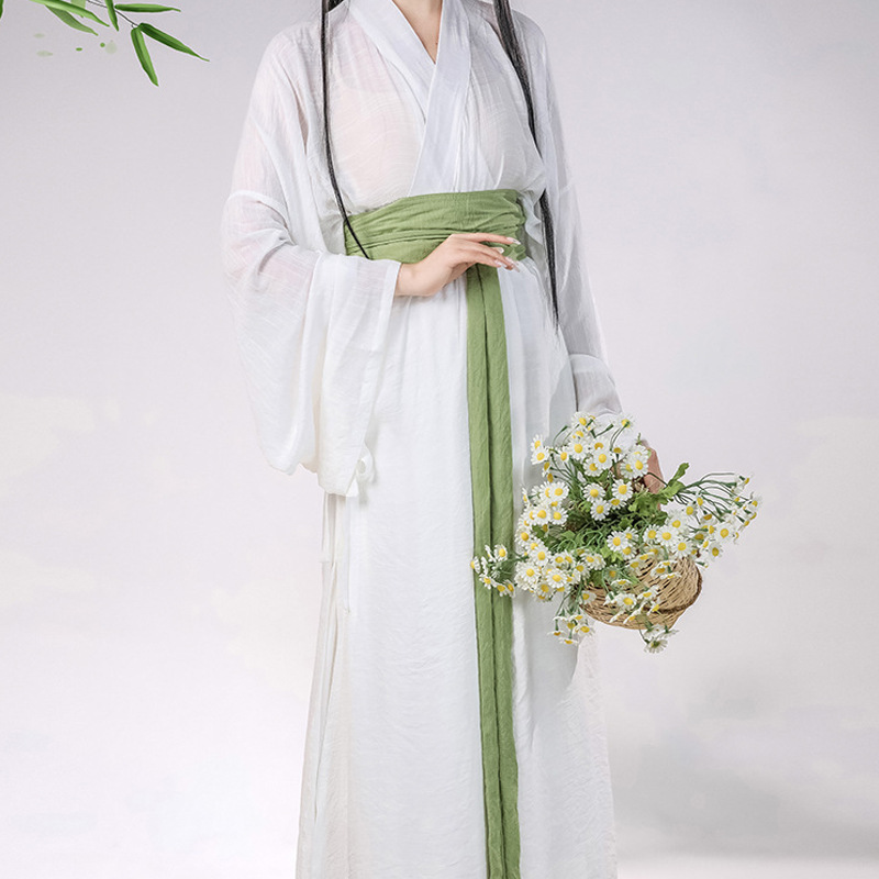 新款汉服女改良宋制长衫交领直裾大袖衫汉元素魏晋风古装春夏季款