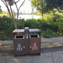 户外果皮箱垃圾桶小区街道公园分类垃圾桶镀锌板大容量垃圾桶批发