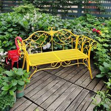 室内外园林公园椅子铁艺条椅防潮防锈靠背长椅换鞋凳子户外休闲椅