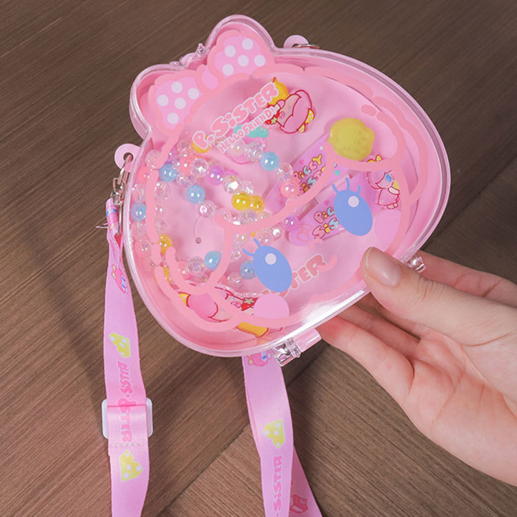 Children's Ornaments Princess Suit Necklace Portable Box Princess Series Cartoon Baby Holiday Hair Accessories Gift Box Suit