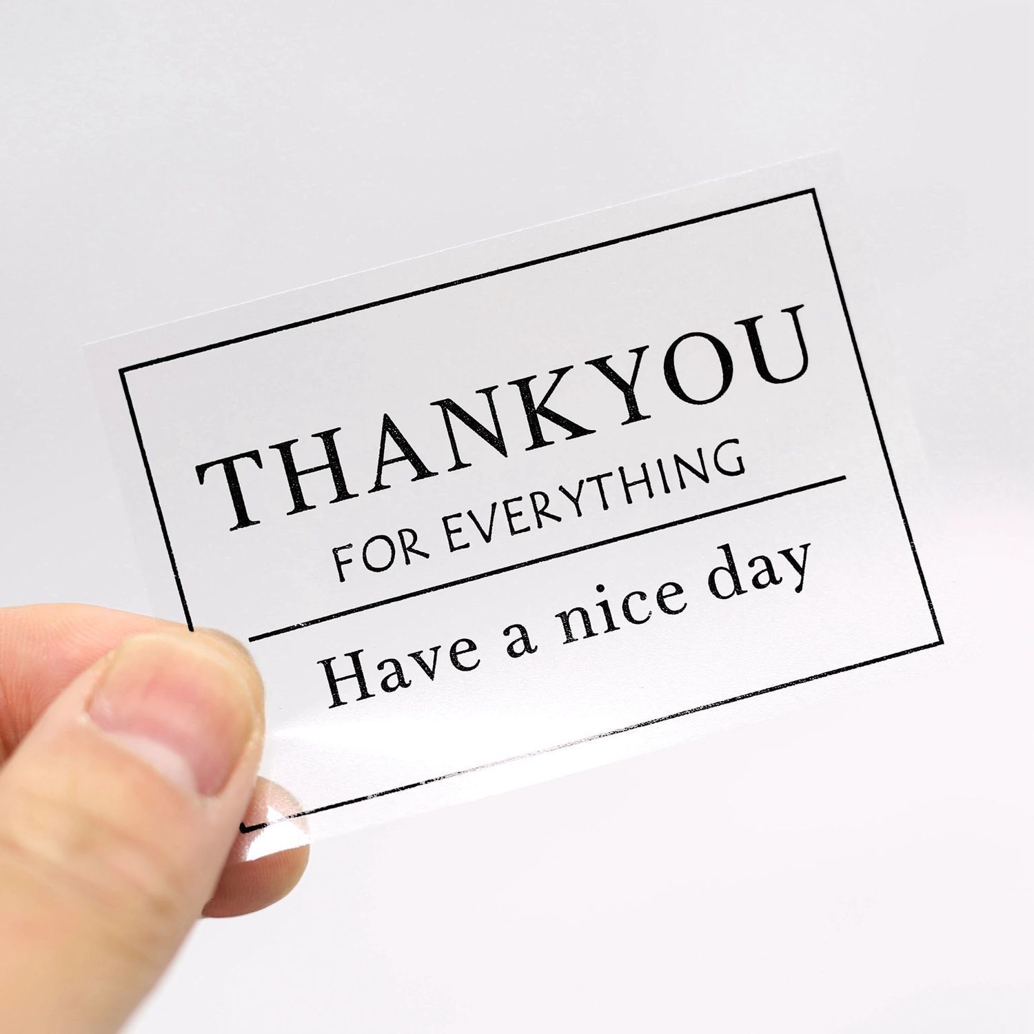 透明thankyou英文感谢贴纸包装盒装饰贴烘培标签配饰贴