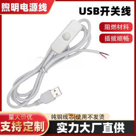 usb开关按钮线led补光灯展示灯控制电源线台灯批发夹子灯开关线