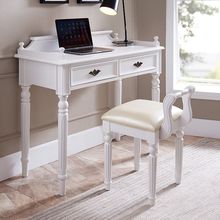 美式实木书桌小户型写字台书房家用电脑桌办公桌客厅写字桌学习桌