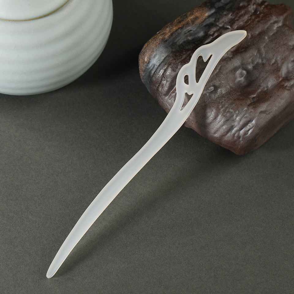 复古极简风亚克力发簪超仙少女古风发饰百搭素雅挽发盘发器发钗饰