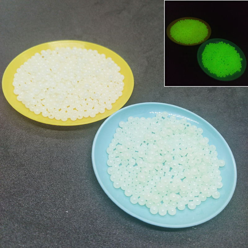 夜光珠聪明豆海钓串钩钓组配件荧光珠船钓黄花鱼白果子诱鱼珠渔具