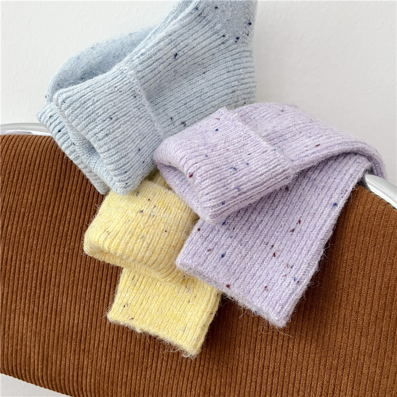 Women's Socks Autumn and Winter Thick Thread Wool Bunching Socks Thickened Ideas Wool Socks Japanese Style Mid-Calf Length Socks