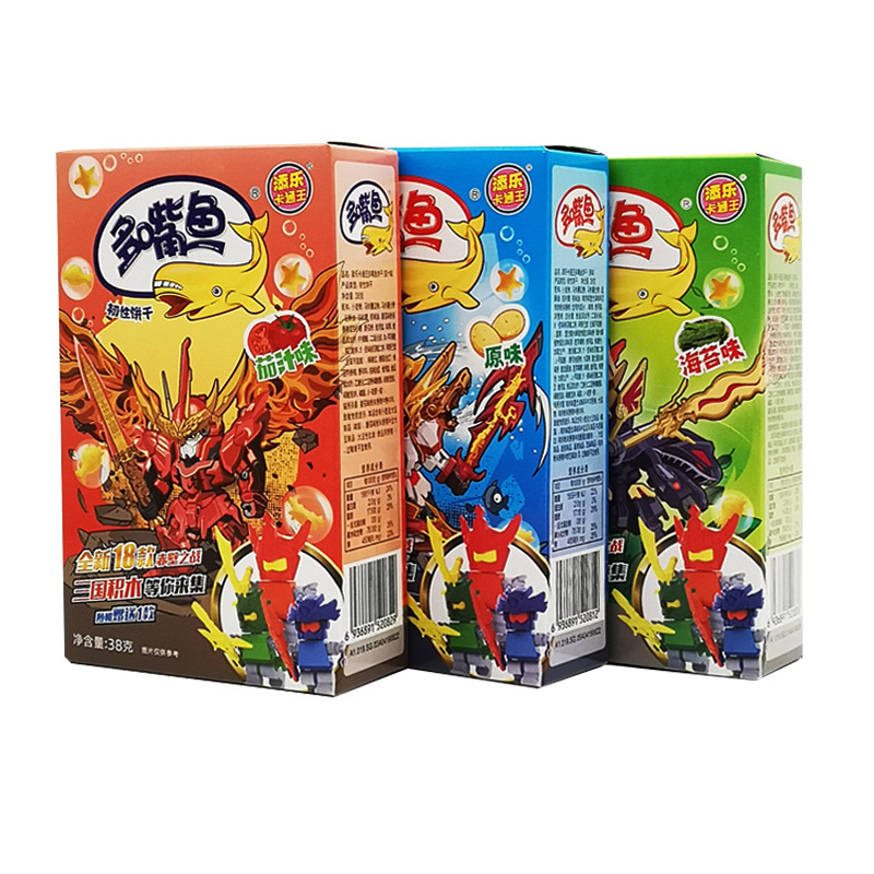 添乐卡通王 多嘴鱼盒装38g/盒 5个口味可选 保质期12个月 零食