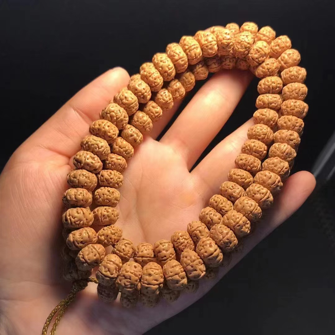 黄皮飞碟六瓣树王小金刚108长串印尼小金刚菩提长串(25.1)