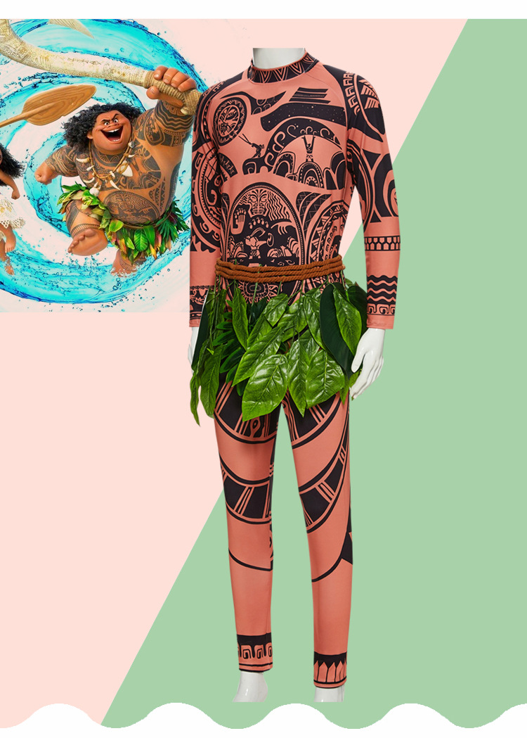 海洋奇缘cos毛伊莫阿娜cosplay毛伊万圣节动漫成人套装