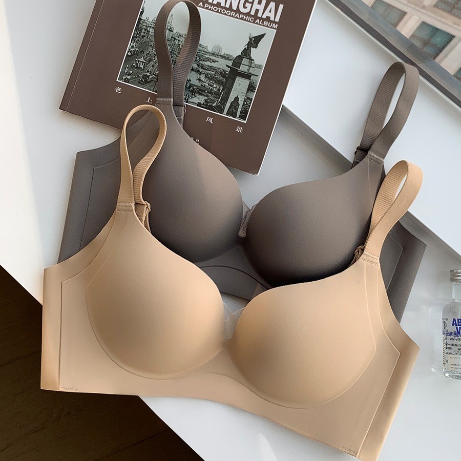2563光面薄款无痕内衣女大胸显小显瘦收副乳防下垂大码调整型文胸