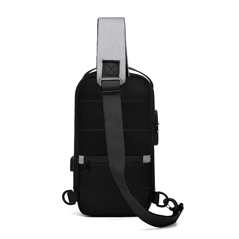 New Men's Chest Bag Trendy Sports Messenger Bag Men's Outdoor Waterproof Men's Shoulder Bag Usb Commuter Backpack