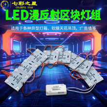 led区块链灯漫反射灯条220V软膜天花广告光源卡布灯箱方块灯模组