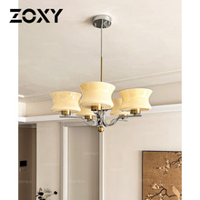 zoxy 法式客厅吊灯简约后现代奶油复古餐厅中古丹麦包豪斯卧室灯